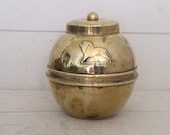 Vintage Tea Caddy British Empire Exhibition 1924 Lipton Tea Souvenir Brass Caddy