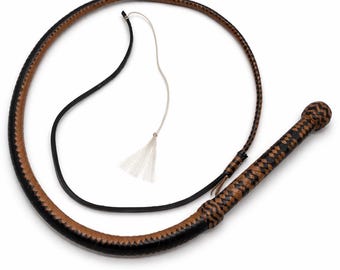 Handmade Leather Bullwhip 6ft Braided Whip, Genuine Cowhide Whip, Training Whip, Western Style Whip, Gift for Him