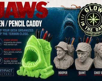 JAWS SHARK pencil / pen caddy