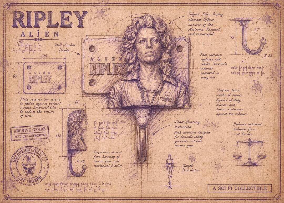 ELLEN RIPLEY From Alien Wall Hook - Etsy