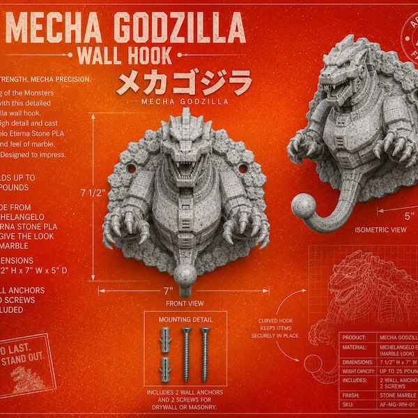 MECHA GODZILLA Wall Hook