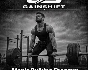 Men's Bulking Program PDF | 12-Week Lean Bulk Plan | Build Muscle Without Fat | Mass Building Workout Guide Download
