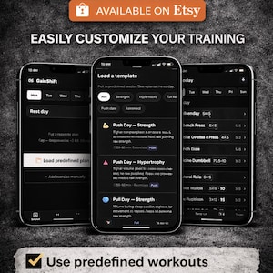 Notion Fitness Tracker Template | 12 Week Workout Planner | Interactive Gym System | Macro Dashboard Digital image 5