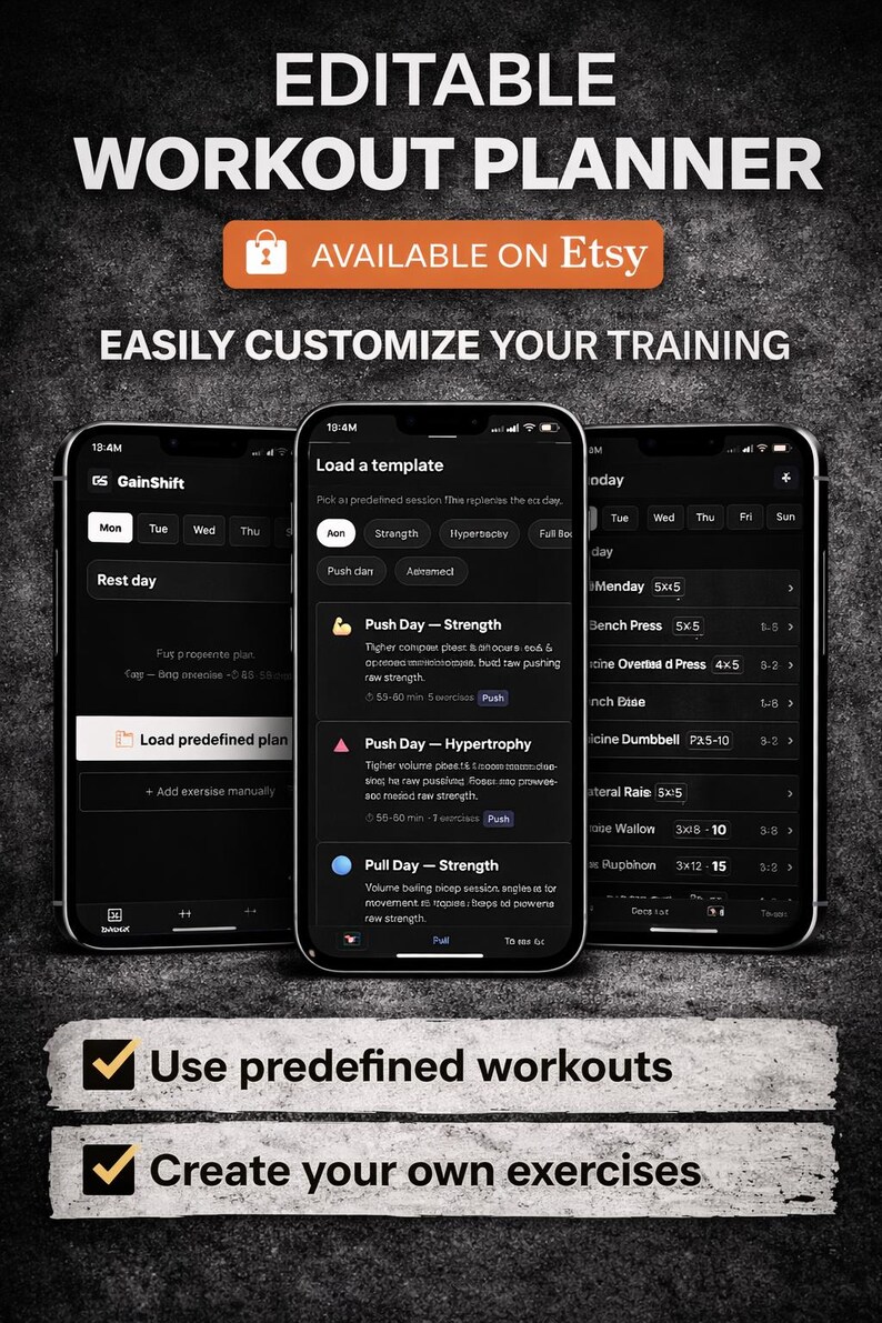 Notion Fitness Tracker Template | 12 Week Workout Planner | Interactive Gym System | Macro Dashboard Digital image 5