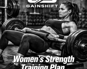 Plan de entrenamiento de fuerza para mujeres (PDF) / Programa de levantamiento de pesas y tonificación de 10 semanas / Rutina de gimnasio para mujeres / Entrenamiento con barra para mujeres