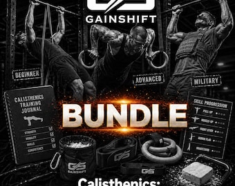 Calisthenics Bundle PDF | Zero to Pull-Up + Militär + Fortgeschrittene Fähigkeiten | Vollständiges Körpergewicht-System | 3-in-1 Kein Gym Bundle