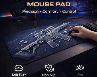 XL Gaming Mouse Pad - Premium Tactical Desk Mat, Extended Mousepad, Pro Gaming Surface, Non-Slip Base, Stitched Edges, Gamer Setup Upgrade
