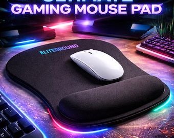 Gaming Mouse Pad Wrist Rest, Ergonomic Gaming Mousepad, Precision Mouse Pad, Wrist Support Gaming, Memory Foam Mouse Pad, Gamer Desk Setup