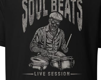 Vintage Blues Drummer Shirt – Retro Live Session Musician Tee