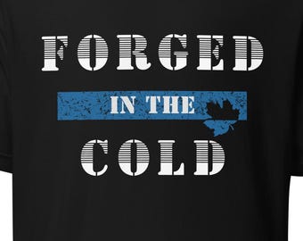 Unisex t-shirt Forged in the Cold – Rugged Minimal Strength Design