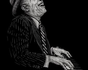 Blues Session Piano Player Graphic Tee | Vintage Jazz Musician T-Shirt, Blues Pianist Gift, Unisex Aesthetic Music Festival Apparel