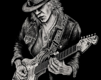 Blues Session Guitar Player-shirt met print | Vintage T-shirt rockmuzikant, cadeau bluesgitarist, uniseks esthetische muziekfestivalkleding