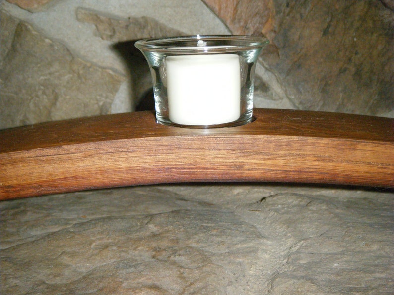 Candle Holder / Wine Barrel Stave Candle Holder From Napa Valley Etsy
