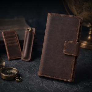 Personalized Leather Passport Holder, Multi-functional Passport Case, Leather Card Holder Wallet, Travel Organizer, Anniversary Gift for Him