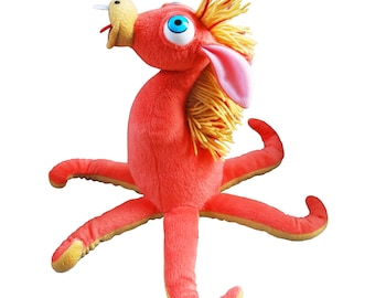 Weird Stuffed Animal, Squonk (Squid-Donkey Hybrid), Funny Stuffed Animal, Squid Plush, Donkey Plush, Cute Cryptid, Weird Plush, Quirky Gift
