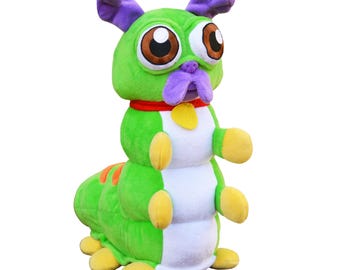 Pugapillar Pug-Caterpillar Plush, Weird Stuffed Animal & Bug Plush
