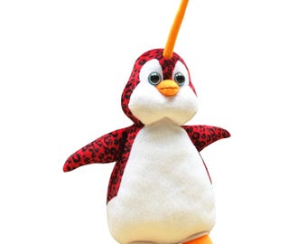 Billie Twinklecorn Penguin-Narwhal-Leopard Plush, Weird Stuffed Animal & Penguin Plush