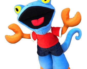 Julio Habañero Gecko-Crab-Rhino Plush, Weird Stuffed Animal & Gecko Plush