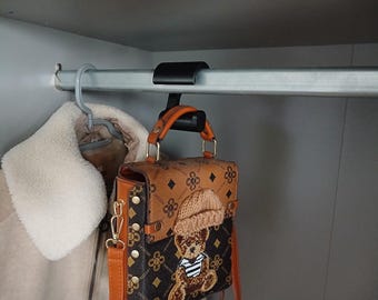 Support/crochet pour sacs dans la penderie - Produit imprimé en 3D - pour sacs à main, sacs à dos, sacs et plus encore.