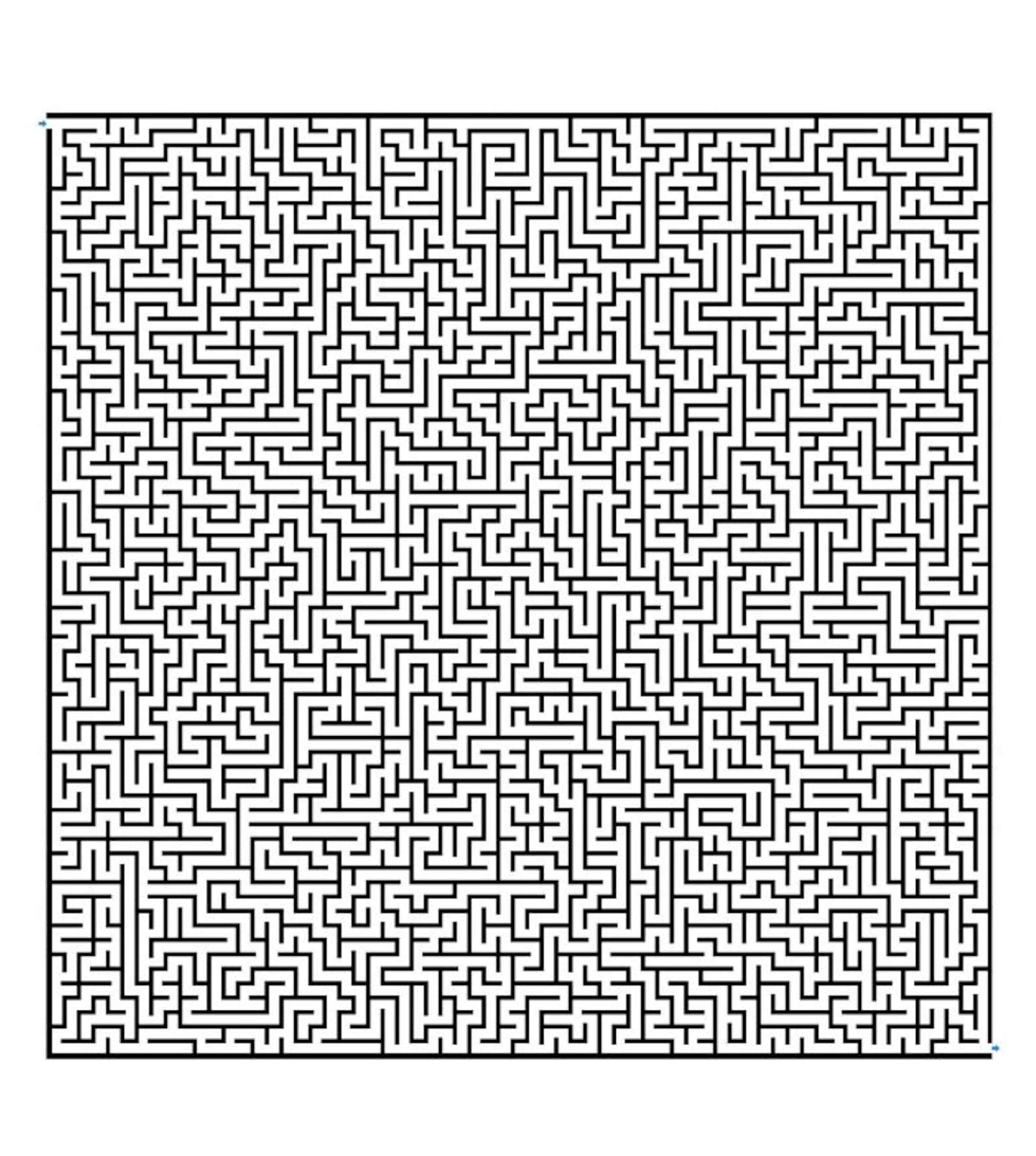 Printable Expert Maze Puzzles — 5 Extreme Hourglass-shaped Mazes for ...