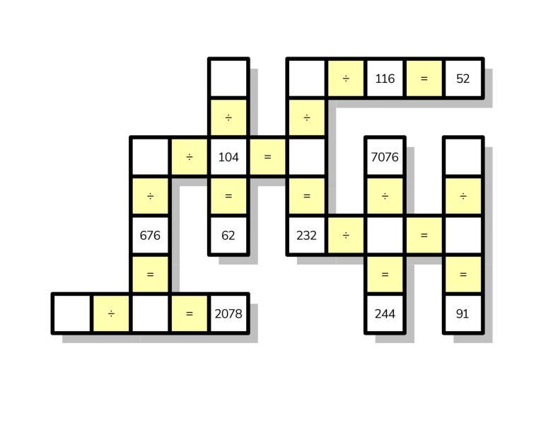 Printable Expert Math Crossword Puzzles — 6 Extreme Number Grid ...