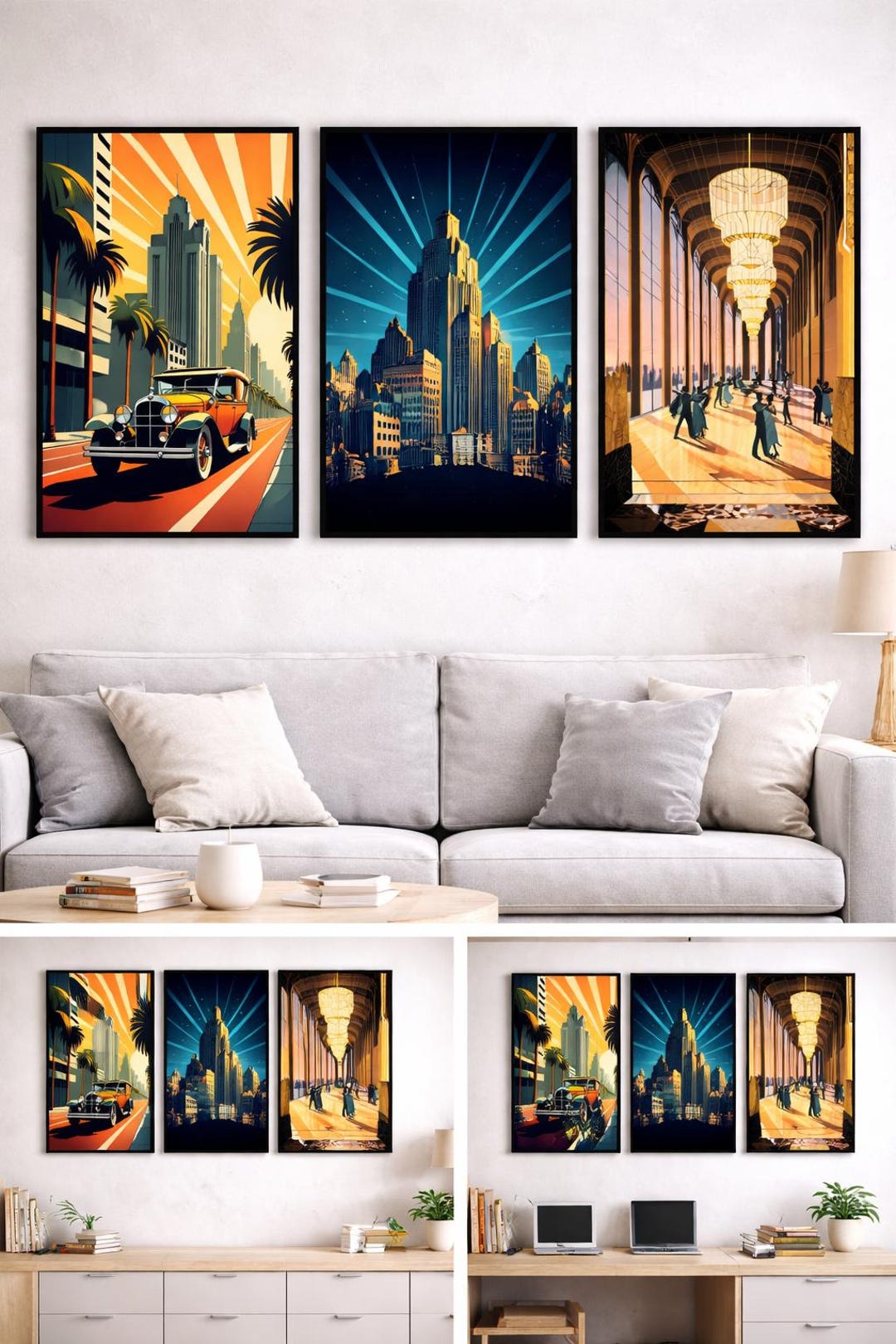 Art Deco Wall Art Bundle, Vintage Glamor Printable Set, Roaring 20s ...