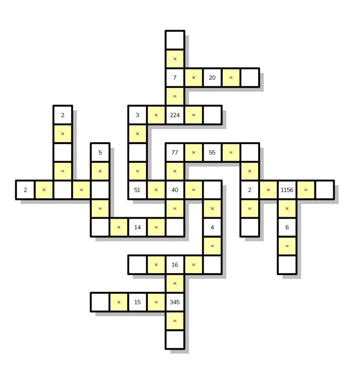Printable Expert Math Crossword Puzzles — 6 Extreme Number Grid ...