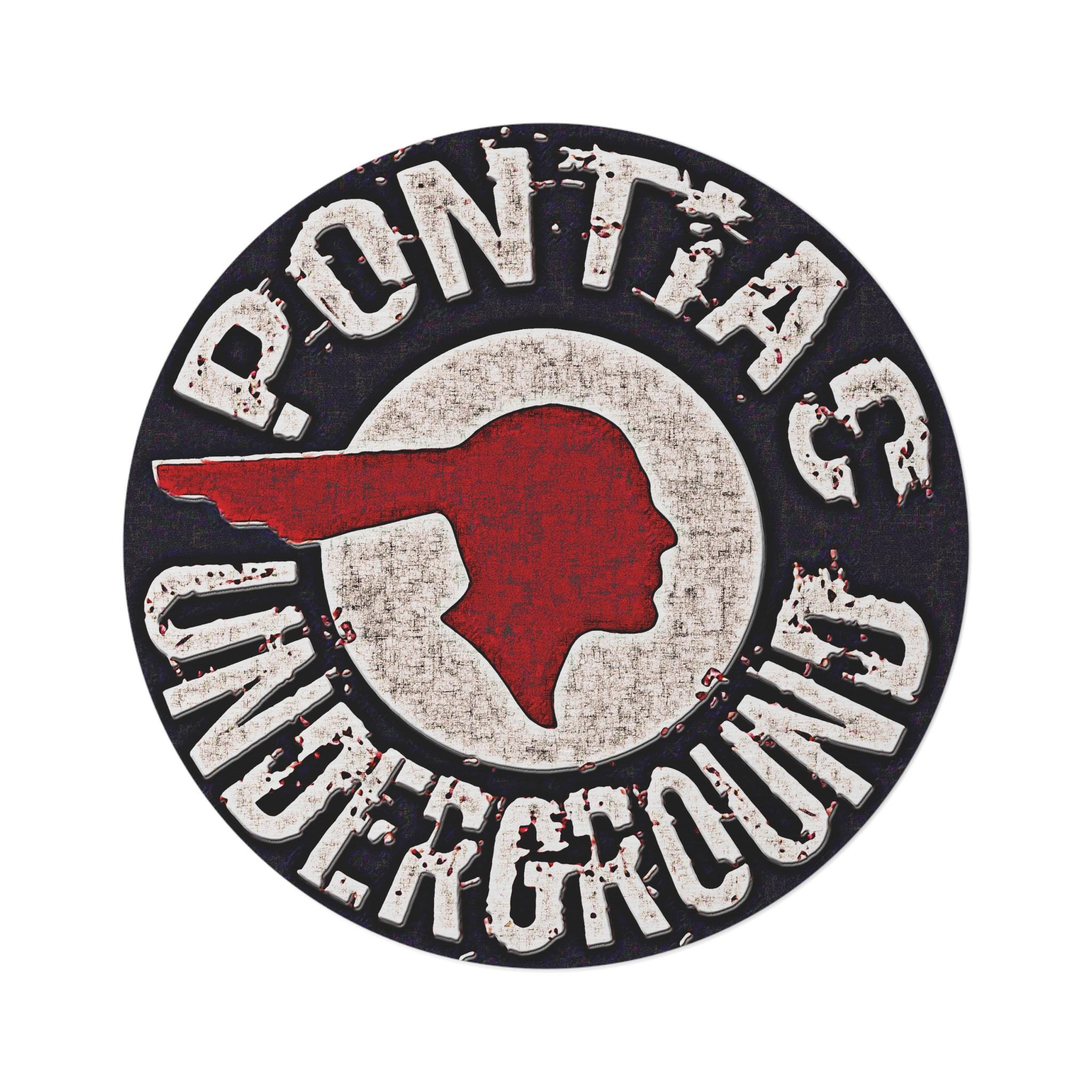 Pontiac Rug Pontiac Underground Vintage Emblem Rug | Round Logo Floor Mat /garage ...