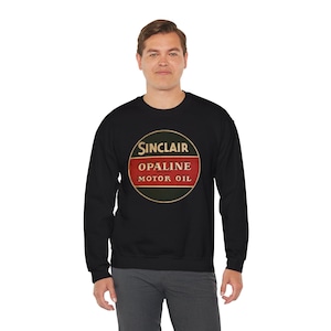 Sinclair Opaline Motor Oil  Logo Sweatshirt | Vintage Red Fuel Sign /Garage Decor/Retro/Mechanic Gift/Fathers Day/Man Cave