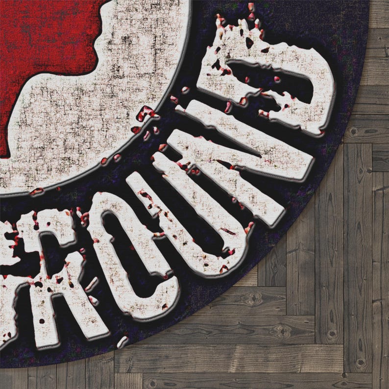 Pontiac Rug Pontiac Underground Vintage Emblem Rug | Round Logo Floor Mat /garage ...