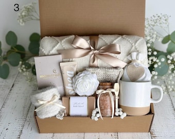 Self Care Gift Basket, Hygee Gift Box,Hug In A Box,Encouragement Gift, Mom Gift Box, Thinking Of You Box,Cozy Care Package, Blanket Gift Box