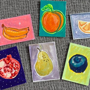 Fruit Inspired Artist Trading Cards |ATC,ACEO