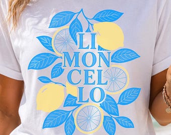 Limoncello Comfort Colors Shirt, Italian Lemon Graphic Tee, Amalfi Coast Inspired T-Shirt, Citrus Summer Shirt, Lemon Lover Gift
