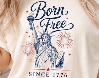 4th of July Shirt, Patriotic American Tee, Statue of Liberty Graphic Tee, USA Independence Day Shirt, Comfort Colors Freedom T-Shirt