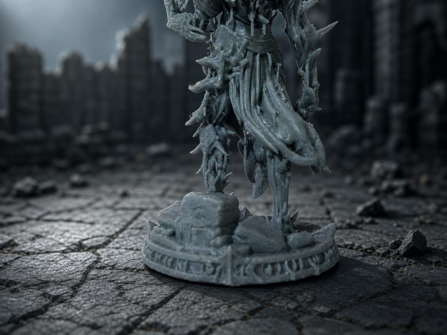 Undead Ruler Once Dead King Resin Miniature 3D Printed β 133mm Undead Ruler, Dnd ...