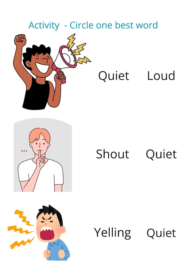 Adjectives Learning Worksheets | ADHD, Visual Learners Activity ...