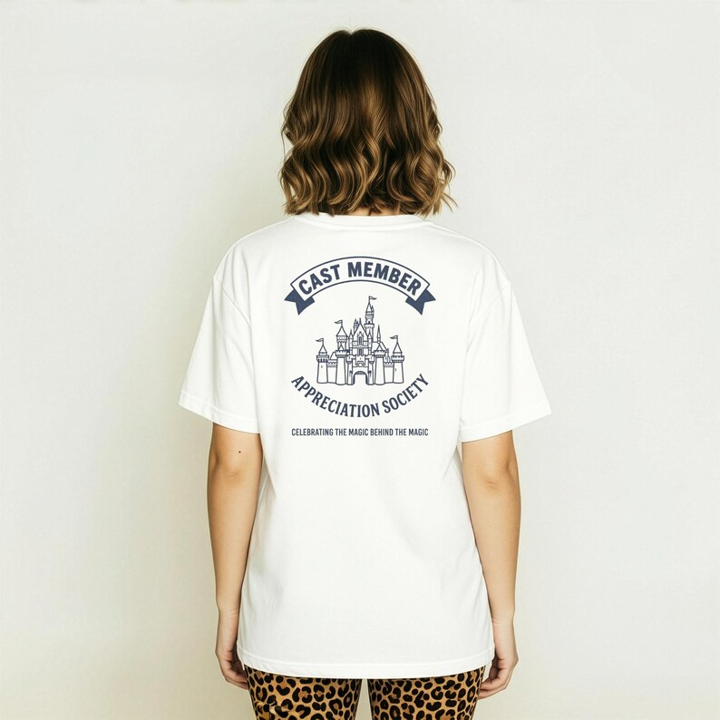Cast Member Appreciation Society T Shirt, Disney World Tee, Disney Inspired Shirt, Theme Park Fan Gift, Magic Lover Top, Disney Parks Shirt image 4