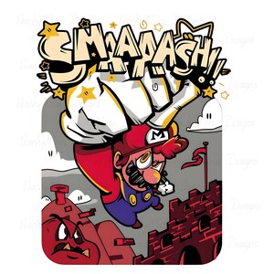 Super Mario Galaxy PNG, Mario Clipart, Gamer T-Shirt Design (Instant Download) image 5
