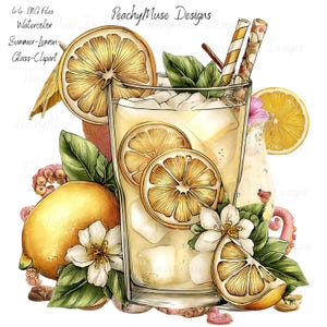 Zitronen Blumen Glas Dosen Wrap PNG, Chinoiserie Zitronen Tumbler Design, Sommer Getränk Becher Wrap, Frische Zitrusfrucht Glas Wrap