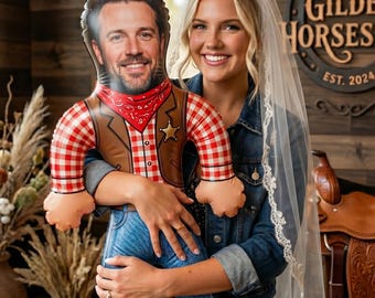 Custom Funny Cowboy Inflatable Doll, Personalized Western Blow Up Doll, Bachelor and Bachelorette Party Decor, Hen Do Decorations