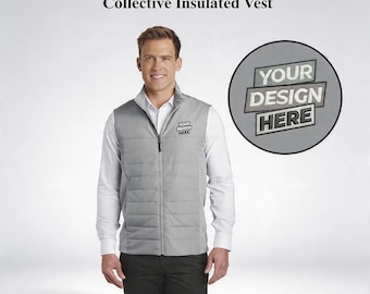 Custom Embroidered Insulated Vest: Men's Full Zip Winter Layer