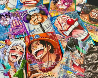 OP16 Custom Leader Card, inspiriert von One Piece, handgefertigte holografische Karte