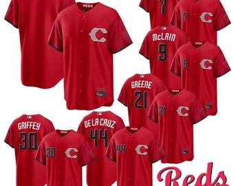 Maillot de baseball rouge personnalisé Cincinnati Reds, City Connect 2026, nom et numéro personnalisés, cadeau brodé