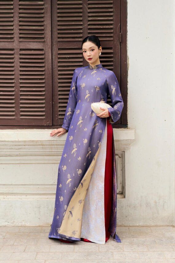 Silk Ao Dai: Vietnamese Traditional Dress, Minimalist Modern Design