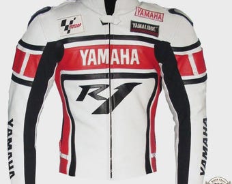 Leren Yamaha R1 racejack | MotoGP-beschermende kleding voor rijders