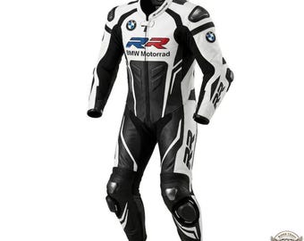 Leren BMW Motorrad RR-racepak | Professionele beschermende motorkleding voor heren