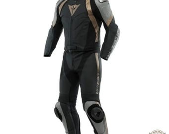 Dainese professioneel 1-delig leren motorracepak | Volledig gepantserde baanuitrusting