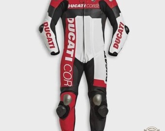 Ducati Corse leren motorracepak uit één stuk | Professionele veiligheidsuitrusting voor motorrijders