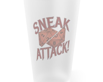 Frosted D20 Würfel Pint Glas | Schleich Saurier Shinobi Bar Zubehör