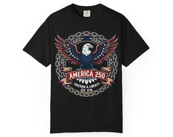 America 250 Eagle Graphic T-Shirt | Freedom & Liberty Patriotic Tee